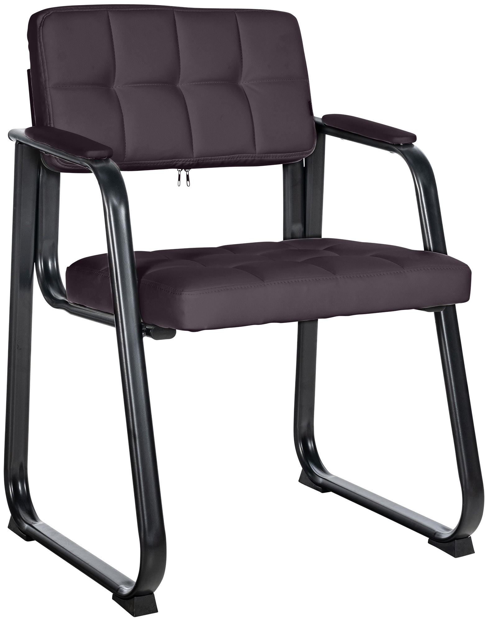 ARMLEHNENSTUHL Lederlook Braun - Braun, Textil/Metall (59/84/58cm) - CLP