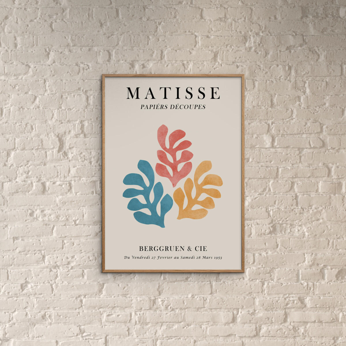 POSTER mit Rahmen Vitor Costa - Matisse floral Poster 3 - Eichefarben/Multicolor, Holz/Papier (70/100cm) - Poster&Frame