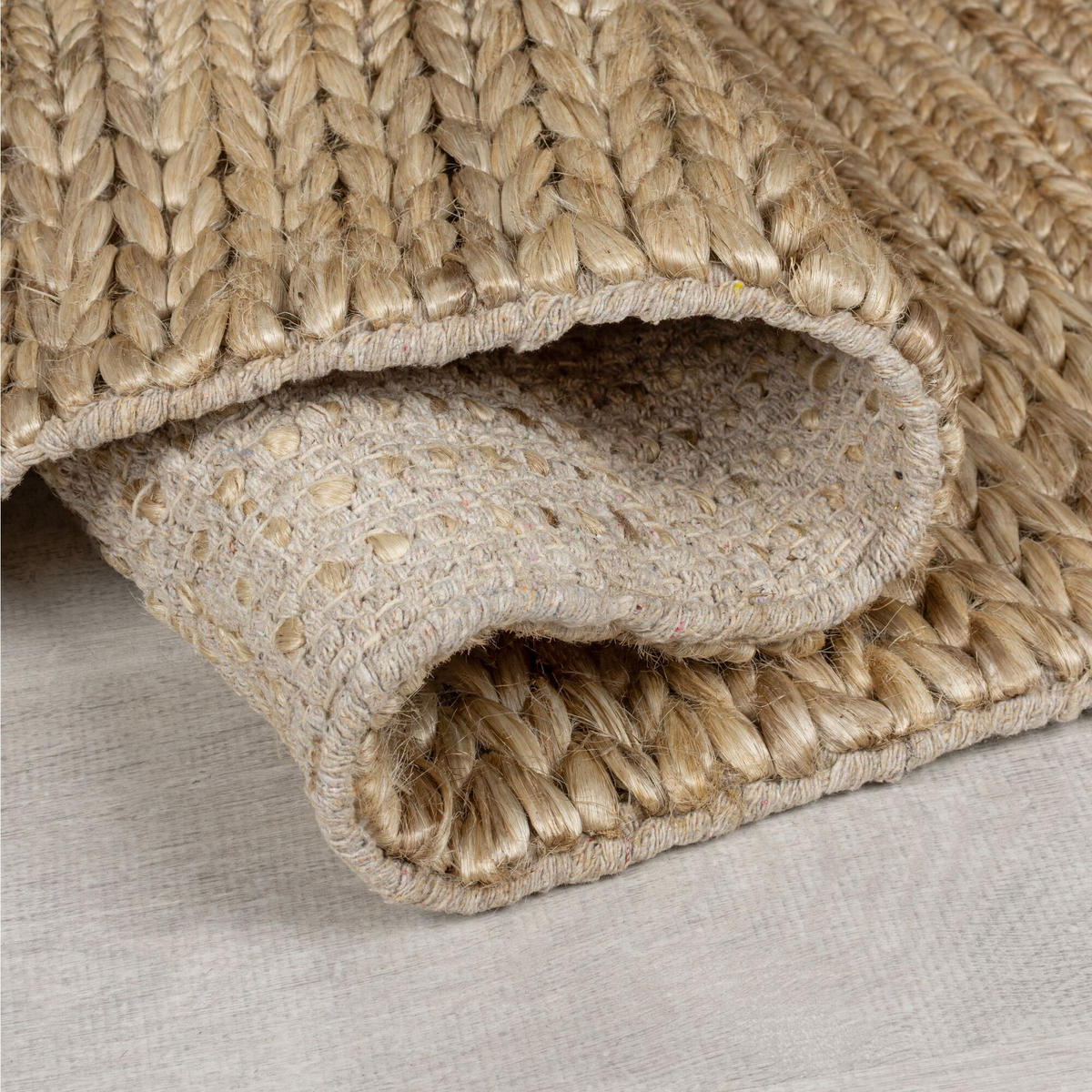 TEPPICH Kurzflor Flechtoptik Muster, Struktur, Flur Natur Rechteckig 160x230 - Beige, Textil (160/230cm) - KADIMA DESIGN