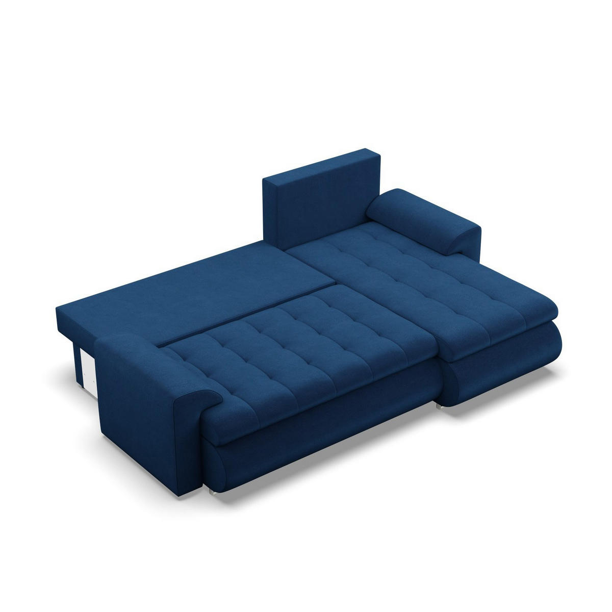 ECKSOFA RECHTS MIT SCHLAFFUNKTION FORESTA, Dunkelblau - Dunkelblau, Textil (230/159cm) - Mebligo