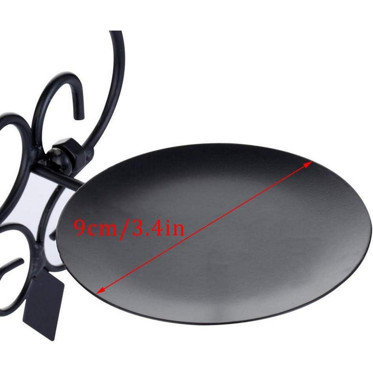 WANDKERZENHALTER 2er Set Metall Schwarz 37,6 cm - Schwarz, Metall (9/37.6/14cm)