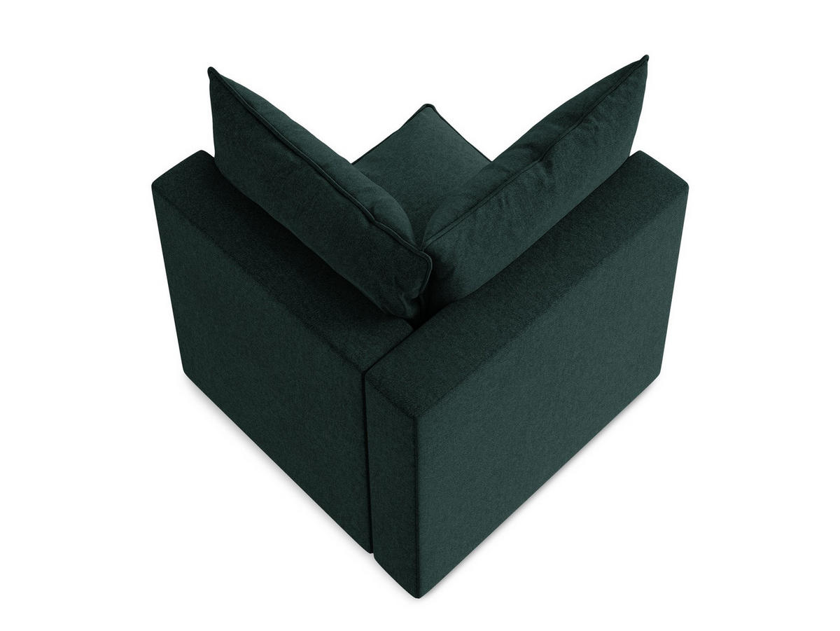 SOFAELEMENT Samt Stoff Rot - Bordeaux/Schwarz, Holzwerkstoff/Kunststoff (75/77/90cm) - Makamii