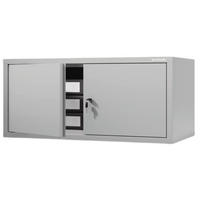 SCHRANKERWEITERUNG Aktenschrank mit 2 Flügeltüren 38x80x40cm Grau - Grau, Metall (80/38/40cm) - DELUKE