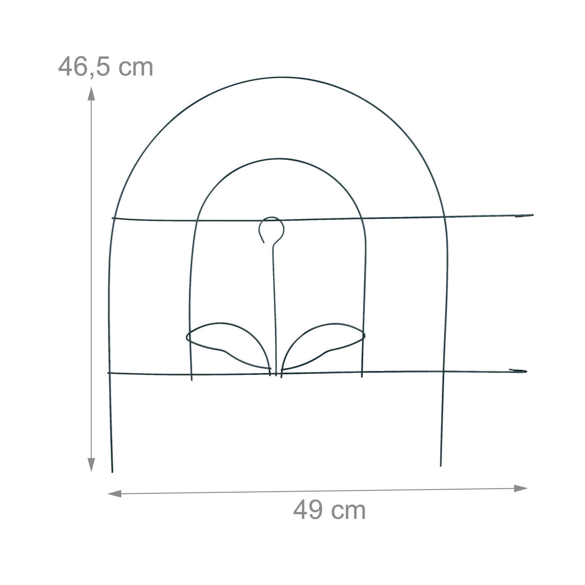 BEETZAUN - Grün, Metall (245/46.5/0.2cm) - Relaxdays