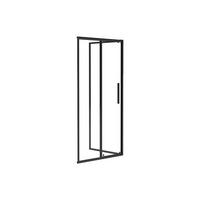 DUSCHTRENNWAND Seitenwand mit Schiebetür - Schwarz matt - Industrial Style - 140 x 80 x 195 cm - TORONI - Schwarz, Metall (140/195cm) - Vente-Unique