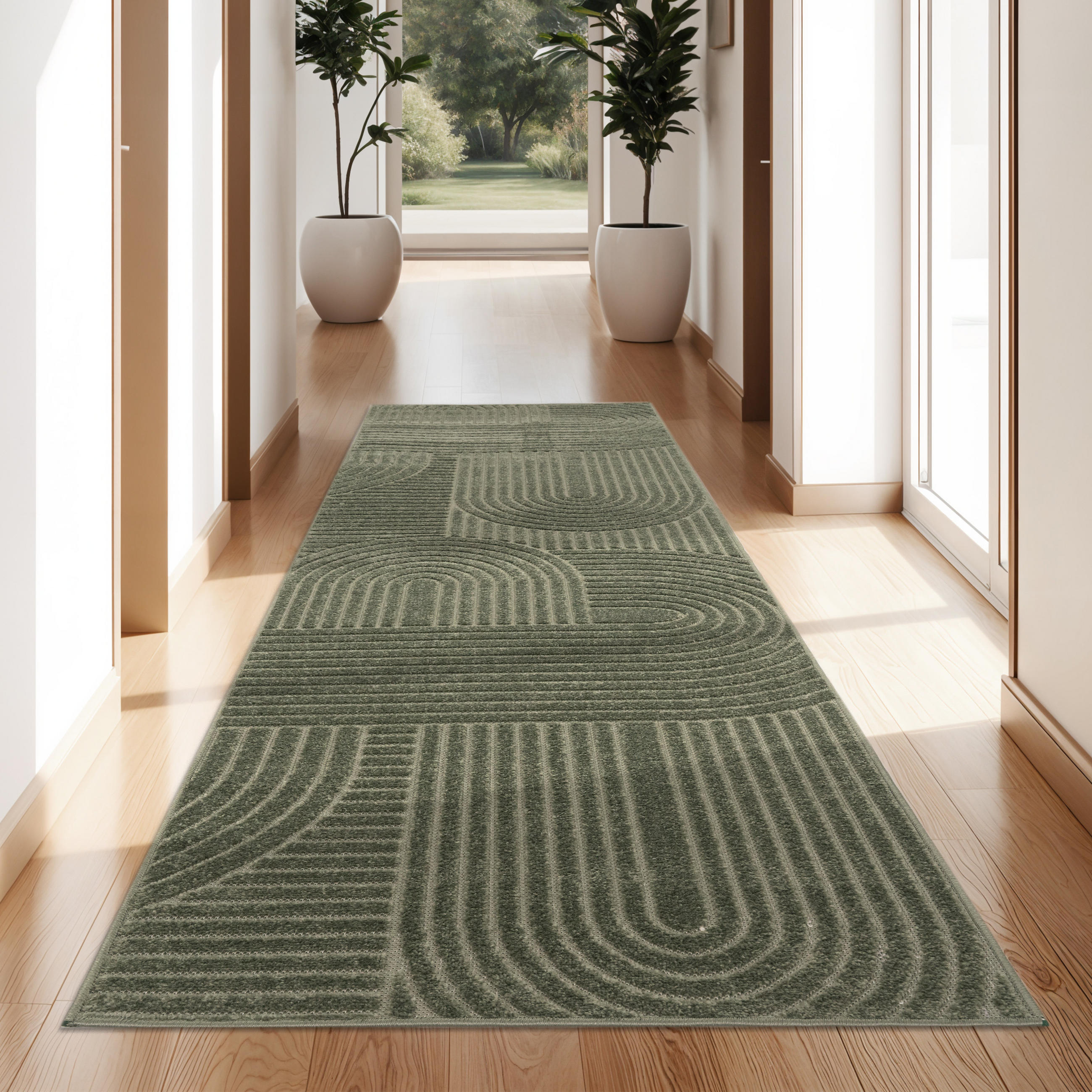 OUTDOORTEPPICH 80/250 cm Cotton 240 - Grün, Textil (80/250cm) - Paco Home