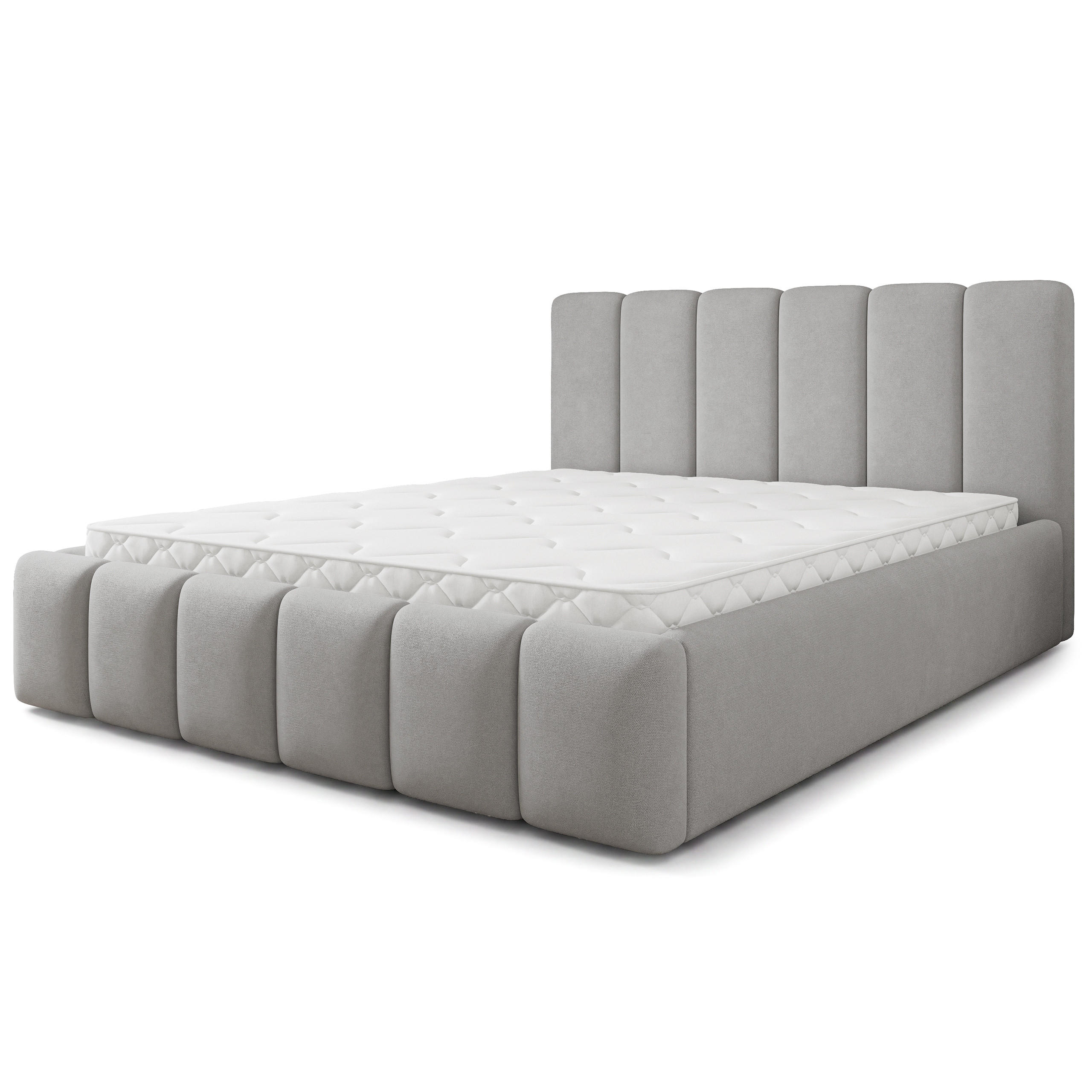 POLSTERBETT ATTORA SR 120x200 cm mit Bettkästen - Grau - Grau, Holz (120/200cm) - MASSENO
