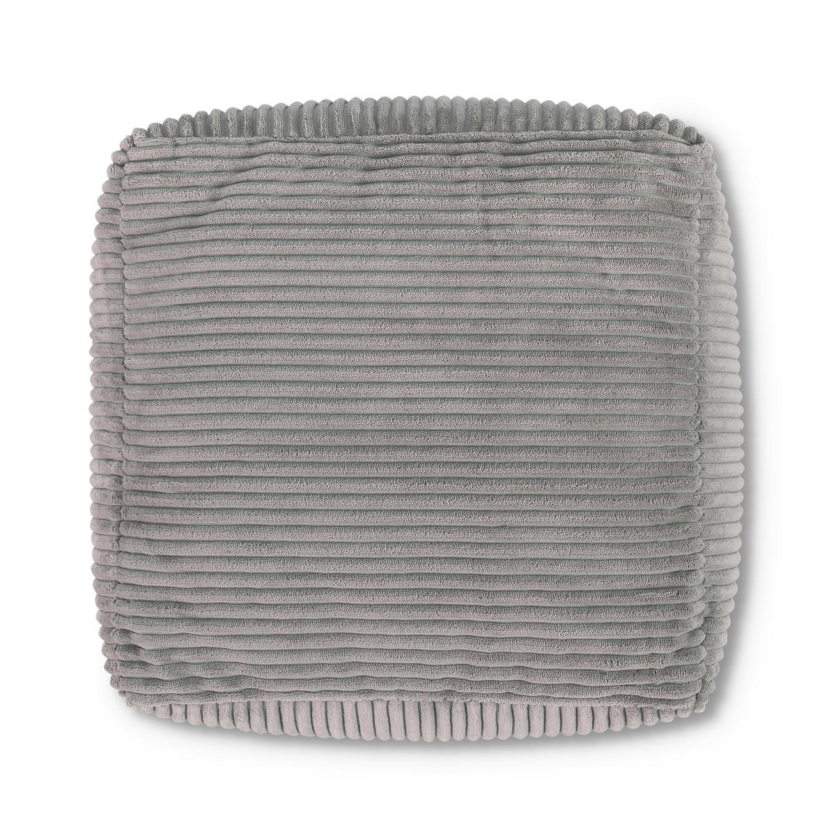SITZPOUF Amara - Hellgrau, Textil (42/24/42cm) - icon