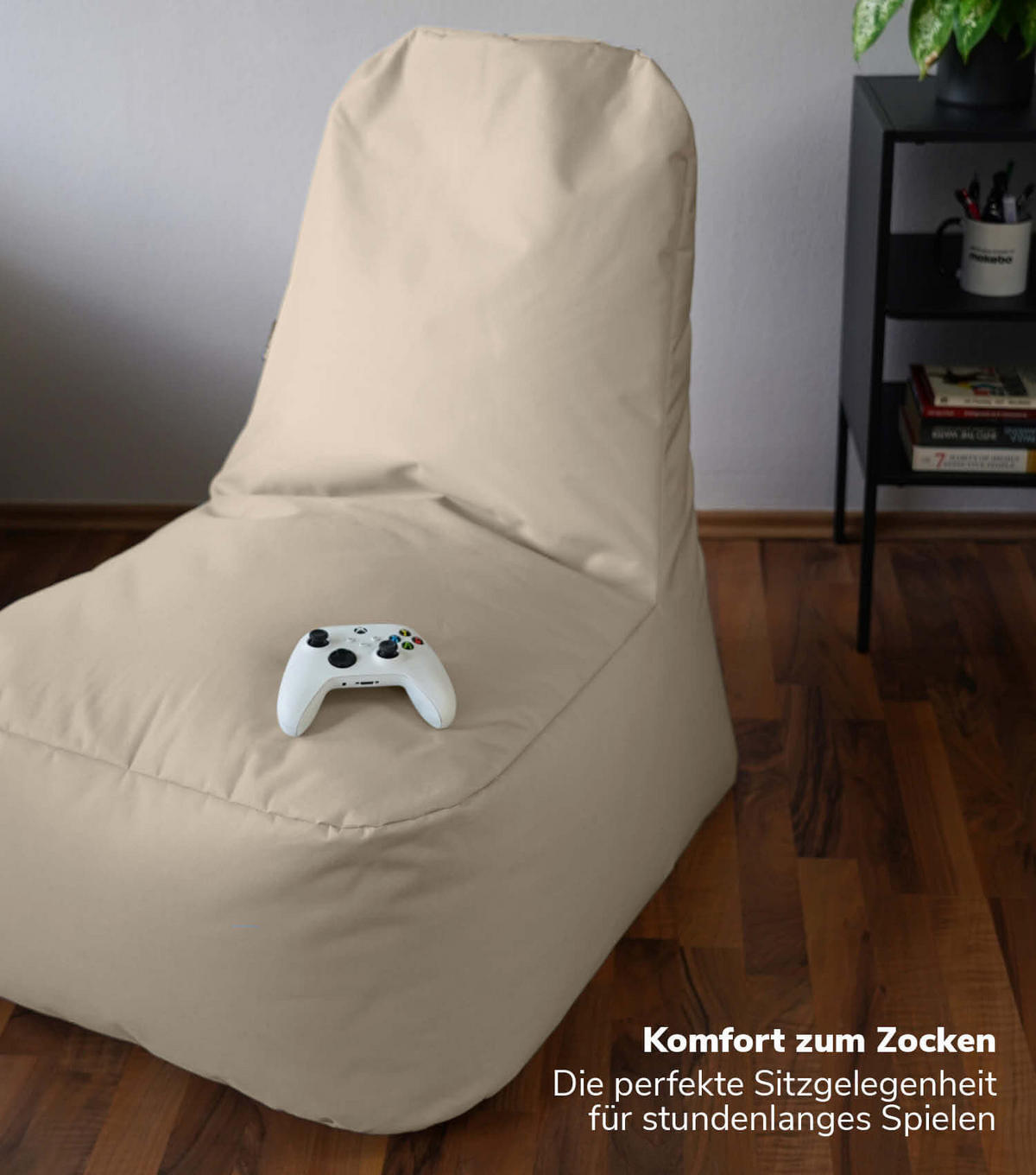 SITZSACK Der Däumchendreher - Beige, Textil (60/86/85cm) - Mokebo