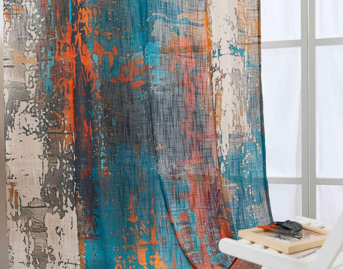 VORHANG SEOUL HxB 245x140 cm Apart - Türkis, Textil (140/245cm) - Gardinenbox