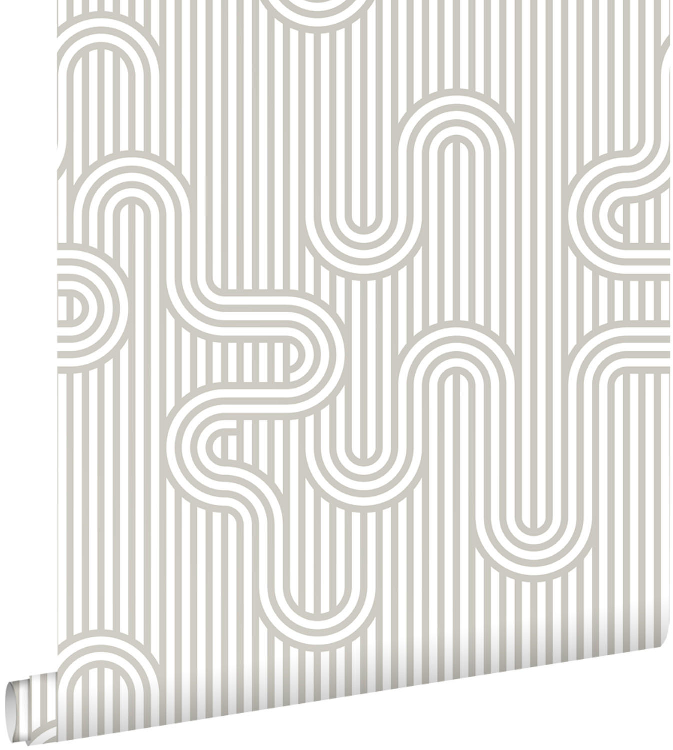 TAPETE grafische Linien 50 x 900 cm - Grau, Papier (50/900cm) - ESTAhome