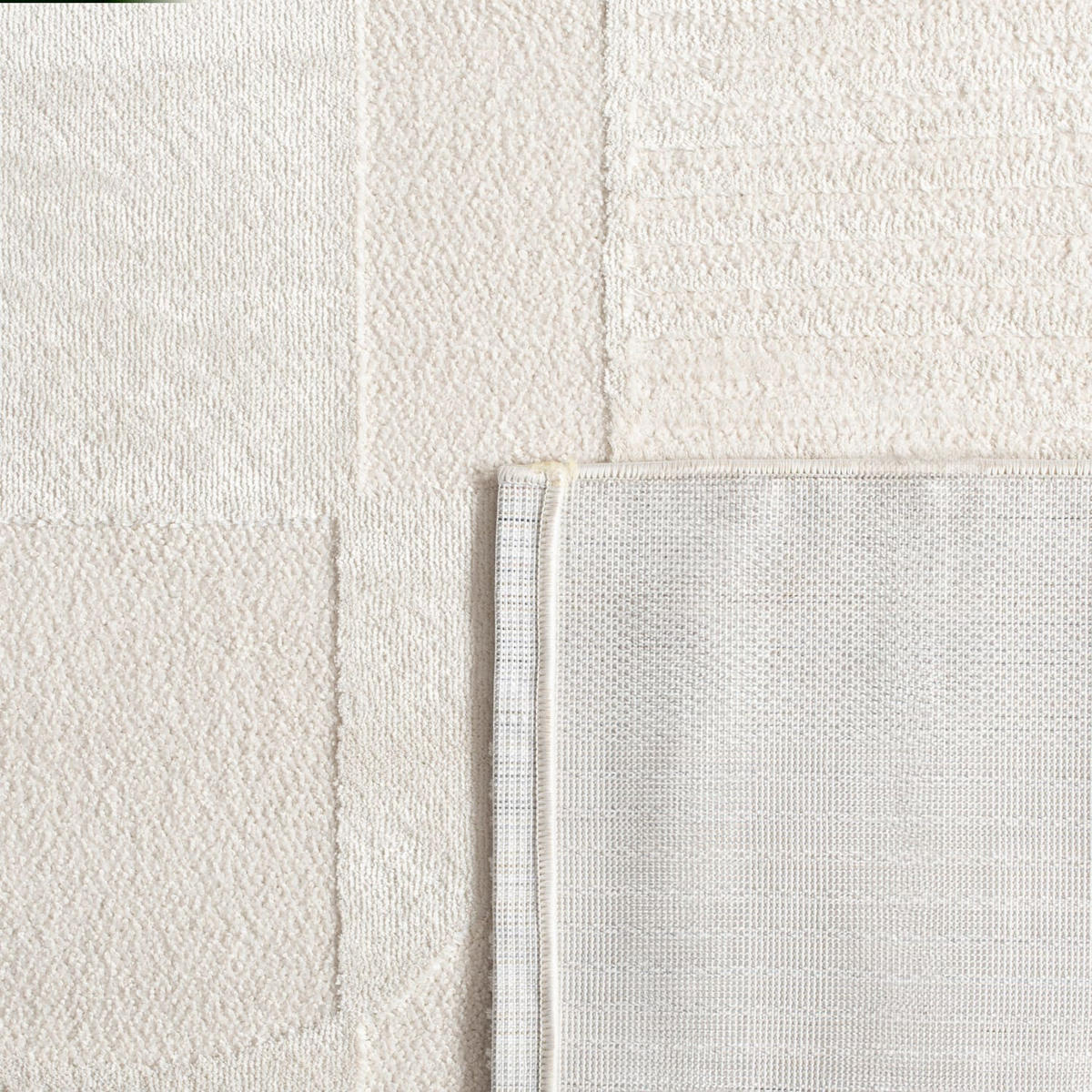 KURZFLORTEPPICH, mit Struktur, aus Polyester, Florhöhe 10 mm, Creme, 160 x 230 cm - Beige, Textil (230/160cm) - KADIMA DESIGN