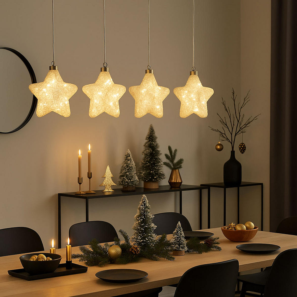 LED DEKOLEUCHTE Kreta Glas Weiß 3er Set - Weiß, Glas (15/15/67cm) - Globo Lighting