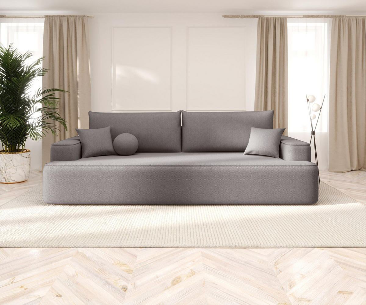 SOFA mit Schlaffunktion FIGO Curio 83 - Grau, Textil (250/75/150cm) - Bedante