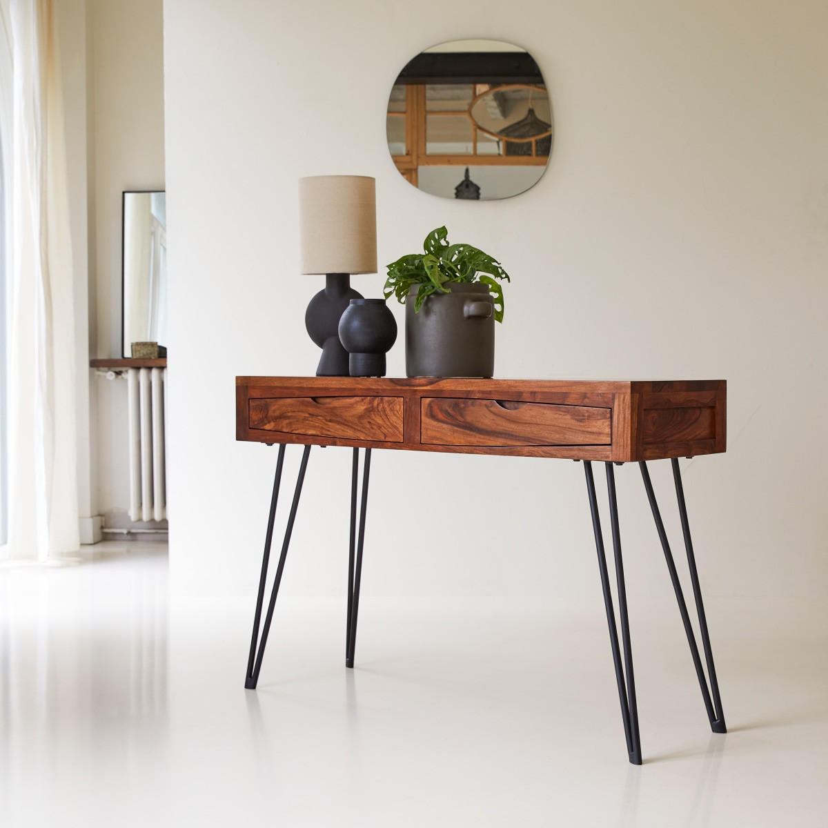 KONSOLENTISCH Bonnie Braun aus Palisander - Braun, Holz (40/120/80cm) - Tikamoon