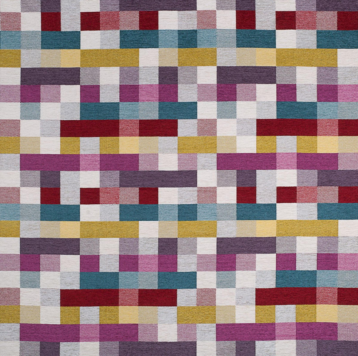 OHRENSESSEL Sofia, Relaxsessel mit Hocker | Design Patchwork kariert bunt - Magenta, Textil (92/68/95cm) - Supellex