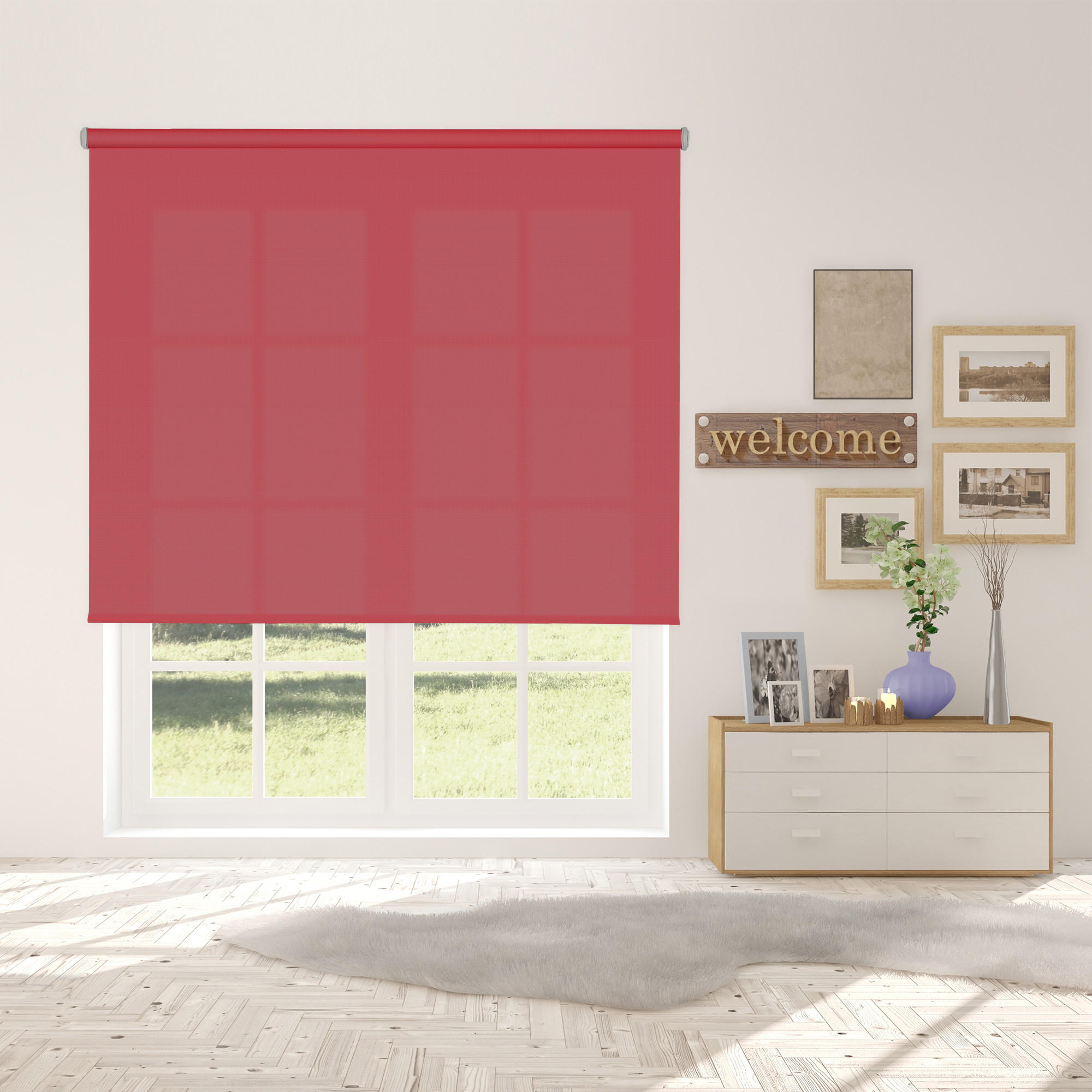 Viewtex Seitenzugrollo Bordeaux 120x250x250 cm