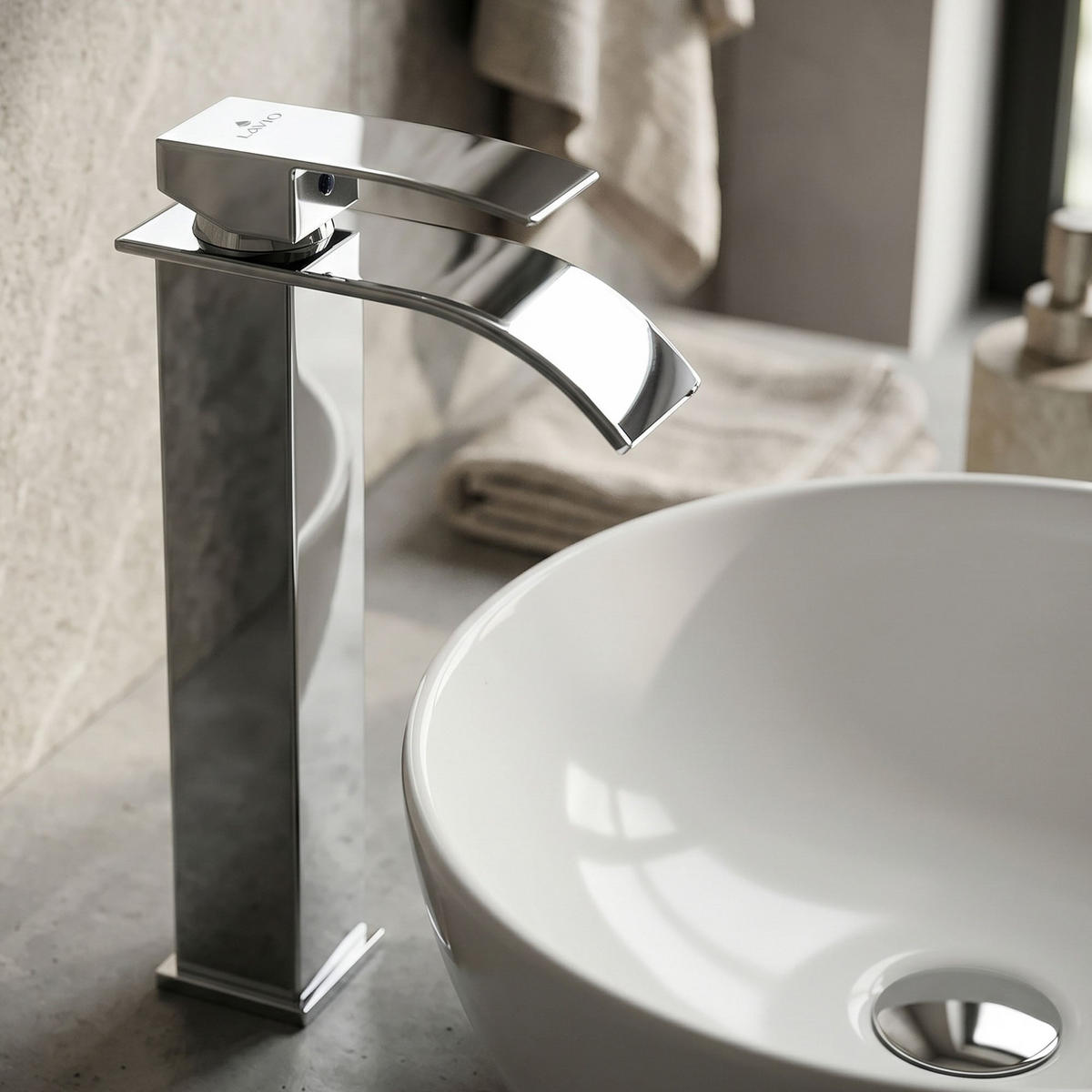 WASCHTISCHARMATUR Evio - Chrom Silber - Silberfarben, Keramik/Metall (5/30/10.5cm) - Akord