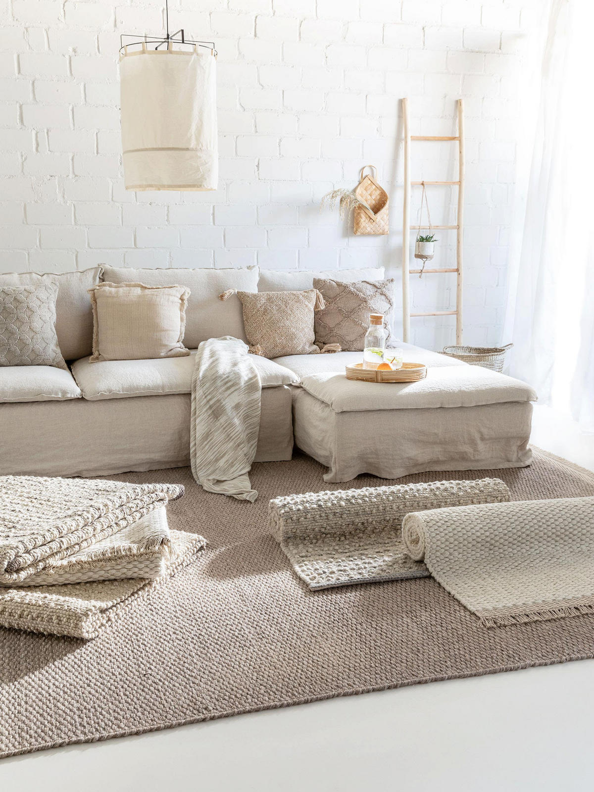 WOLLTEPPICH Lana Cream 80x250 cm - Creme, Textil (80/250cm) - benuta Pure