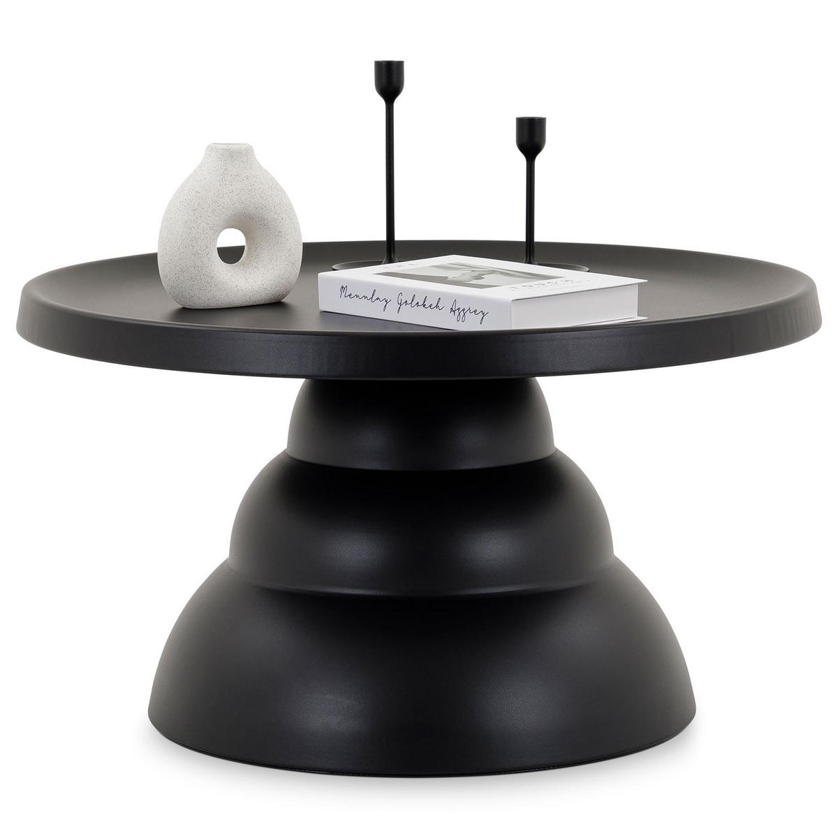 COUCHTISCH LORIS - Schwarz, Metall (70/70/40cm) - IDIMEX