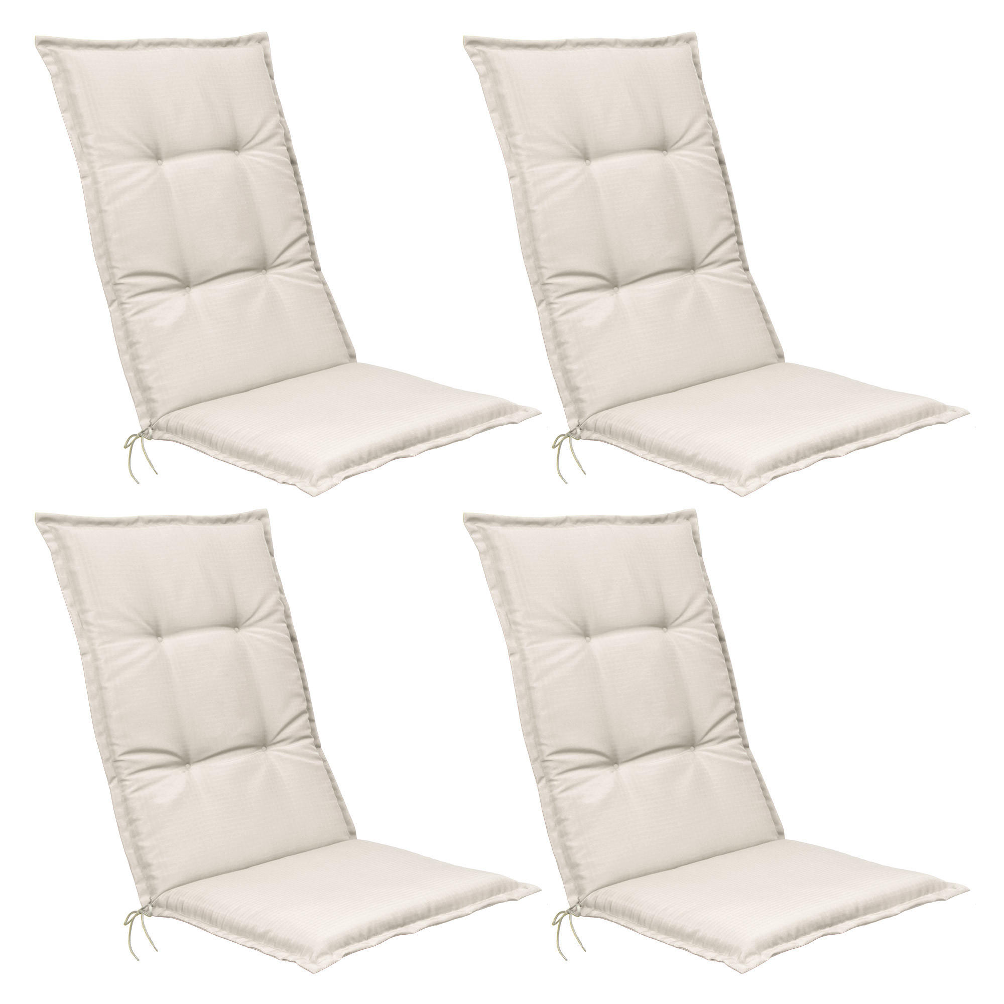 HOCHLEHNERAUFLAGE Base HL 120/50/6cm Natur 4tlg - Naturfarben, Textil (50/6/120cm) - Beautissu 