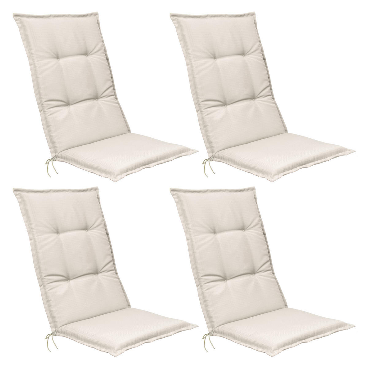 HOCHLEHNERAUFLAGE Base HL 120/50/6cm Natur 4tlg - Naturfarben, Textil (50/6/120cm) - Beautissu 