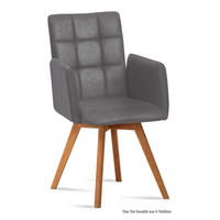 ARMLEHNSTUHL (6er-Set) Dione 52x91x60 Eiche geölt/Grau - Eichefarben/Grau, Kunststoff (60/91/52cm) - 58aufmkessel