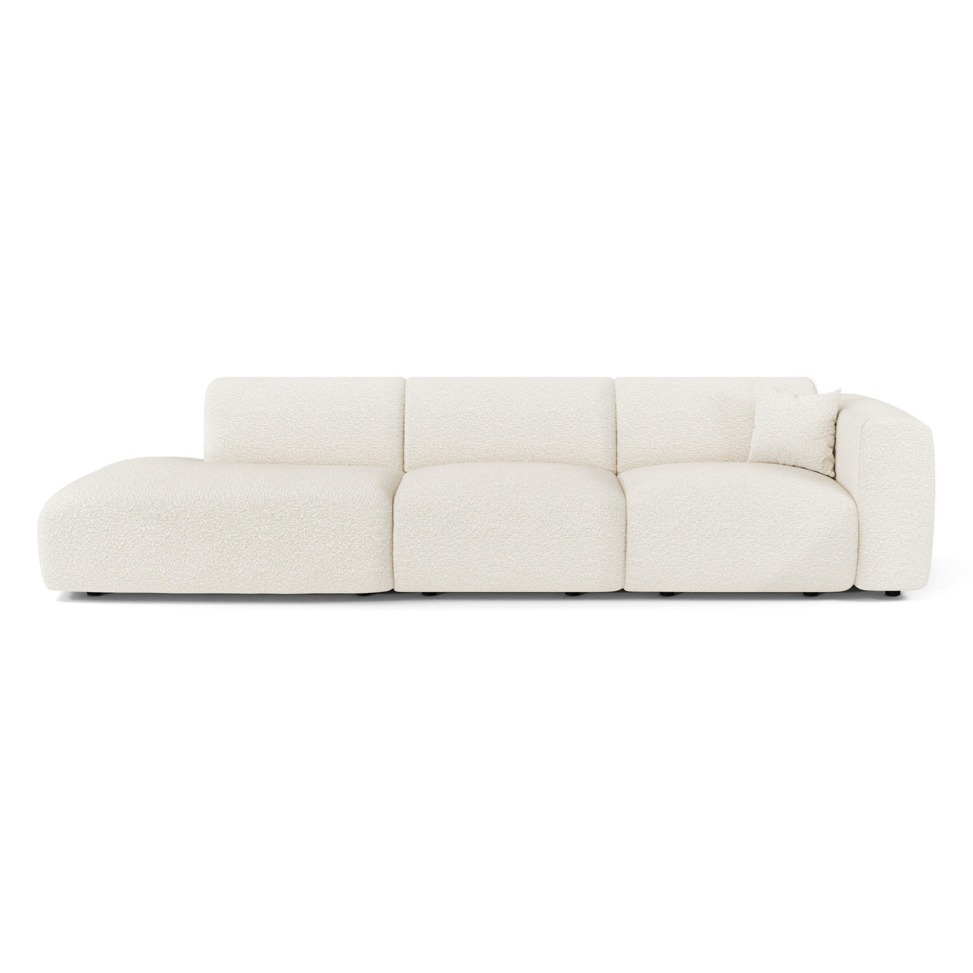 SOFA 5-SITZER Bouclé-Stoff Creme 310cm - Creme, Textil (310/73/96cm) - Sia Home
