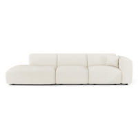 SOFA 5-SITZER Bouclé-Stoff Creme 310cm - Creme, Textil (310/73/96cm) - Sia Home