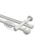 RUNDROHR-INNENLAUF-GARDINENSTANGEN-SET Prestige Luino 160 cm, 2-läufig, 20 mm Ø Weiß - Weiß, Metall (160cm) - INTERDECO