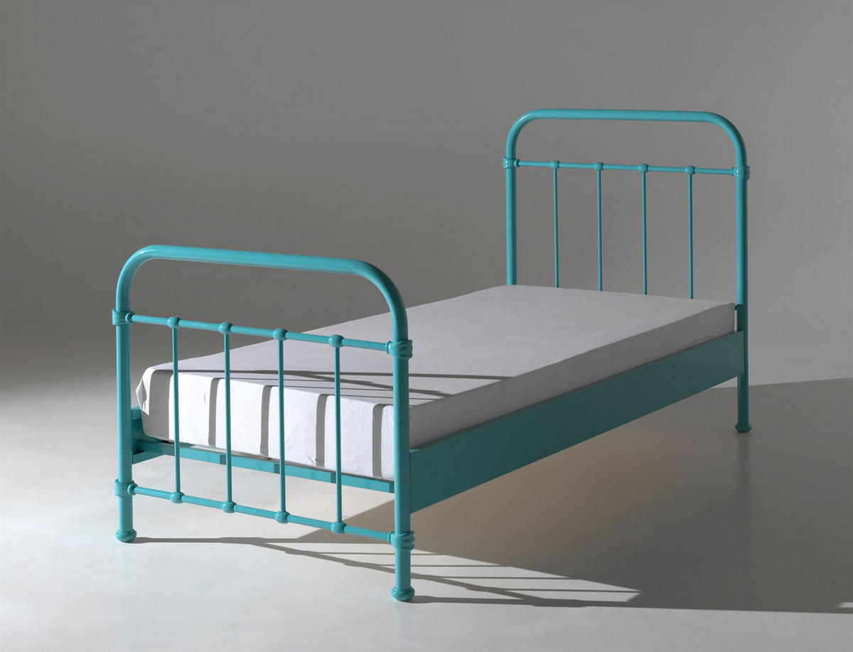 METALLBETT Karlyn 210x111x98 aus Metall in Türkis - Türkis, Metall (90/200cm) - 58aufmkessel