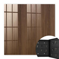 SCHLÜSSELBOX Schwarz 30x30 cm- Türöffnung nach rechts - Holzbretter - Braun, Metall (30/30/5cm) - TULUP