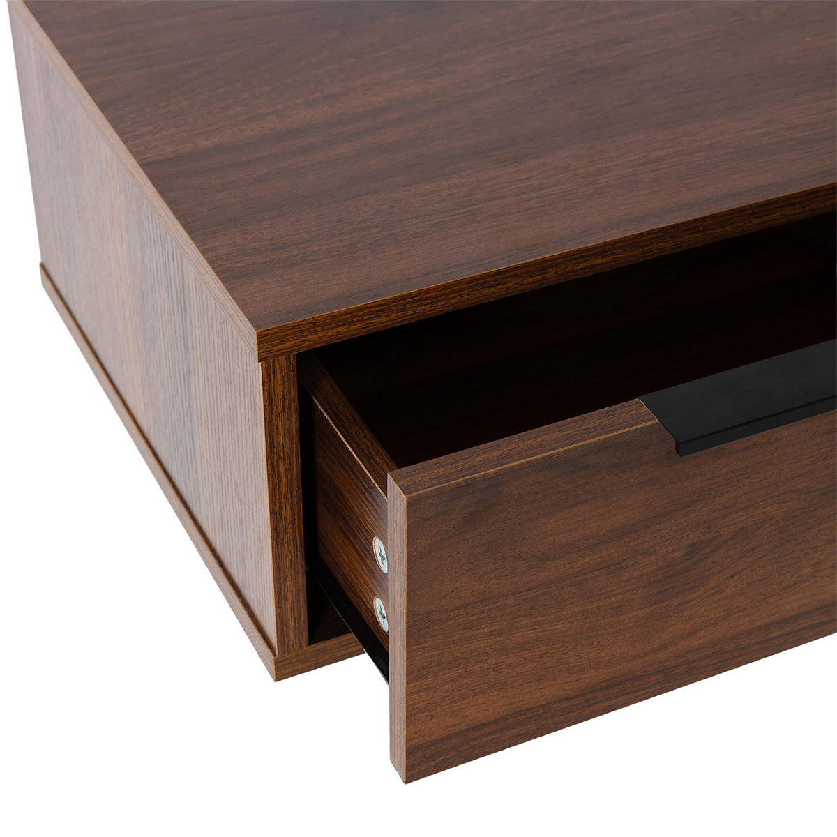 SCHWEBENDER NACHTTISCH Auri Walnuss - Walnussfarben, Holzwerkstoff (40/19/35cm) - VS Venta-stock