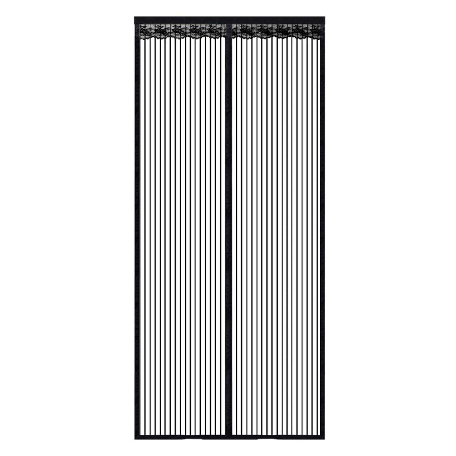 FLIEGENGITTER Tür 90 x 210 cm Magnetverschluss - Schwarz, Textil (90/210/1cm)