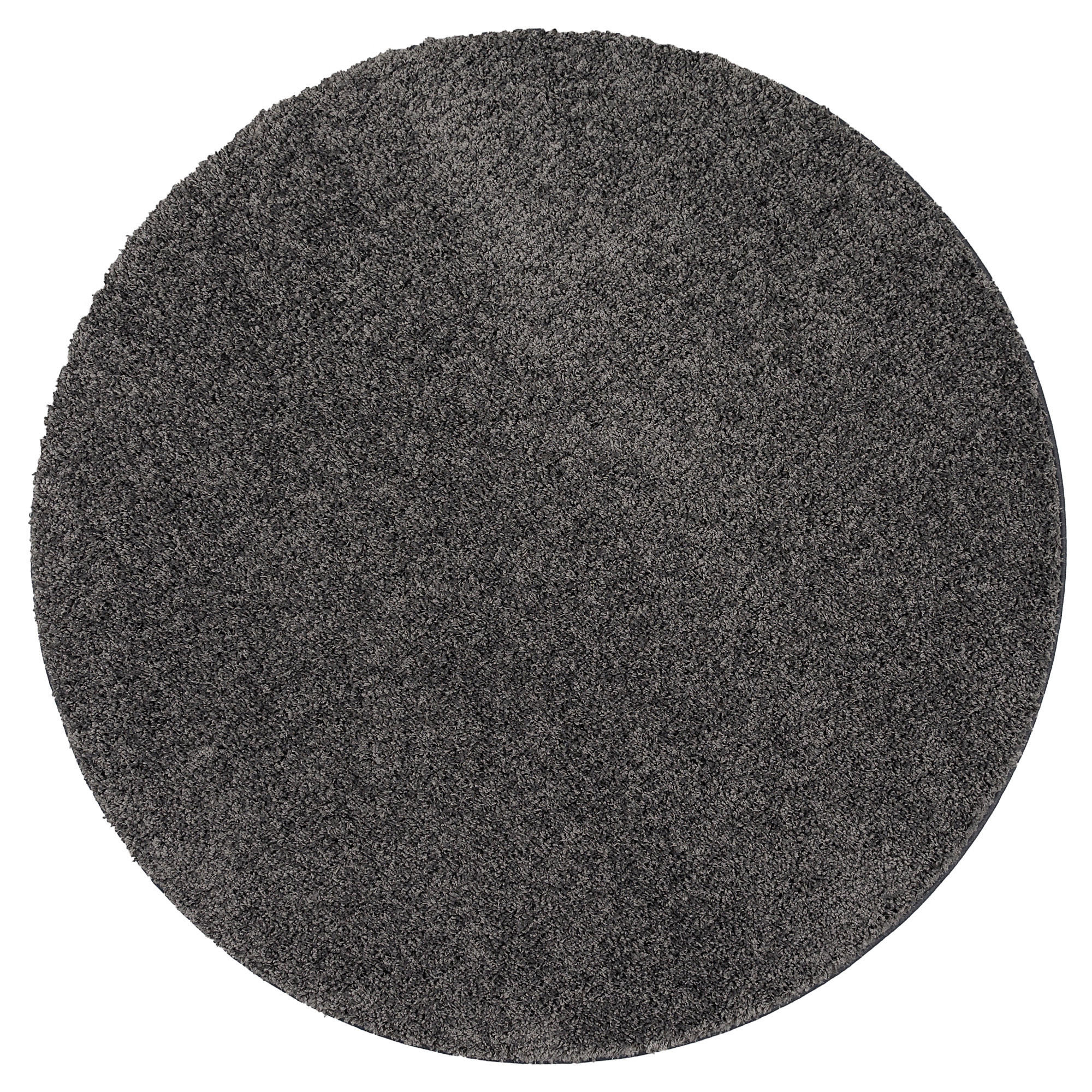 LUXUS HOCHFLOR LANGFLOR TEPPICH MILANO RUND - Anthrazit, Textil (133/133cm) - Snapstyle