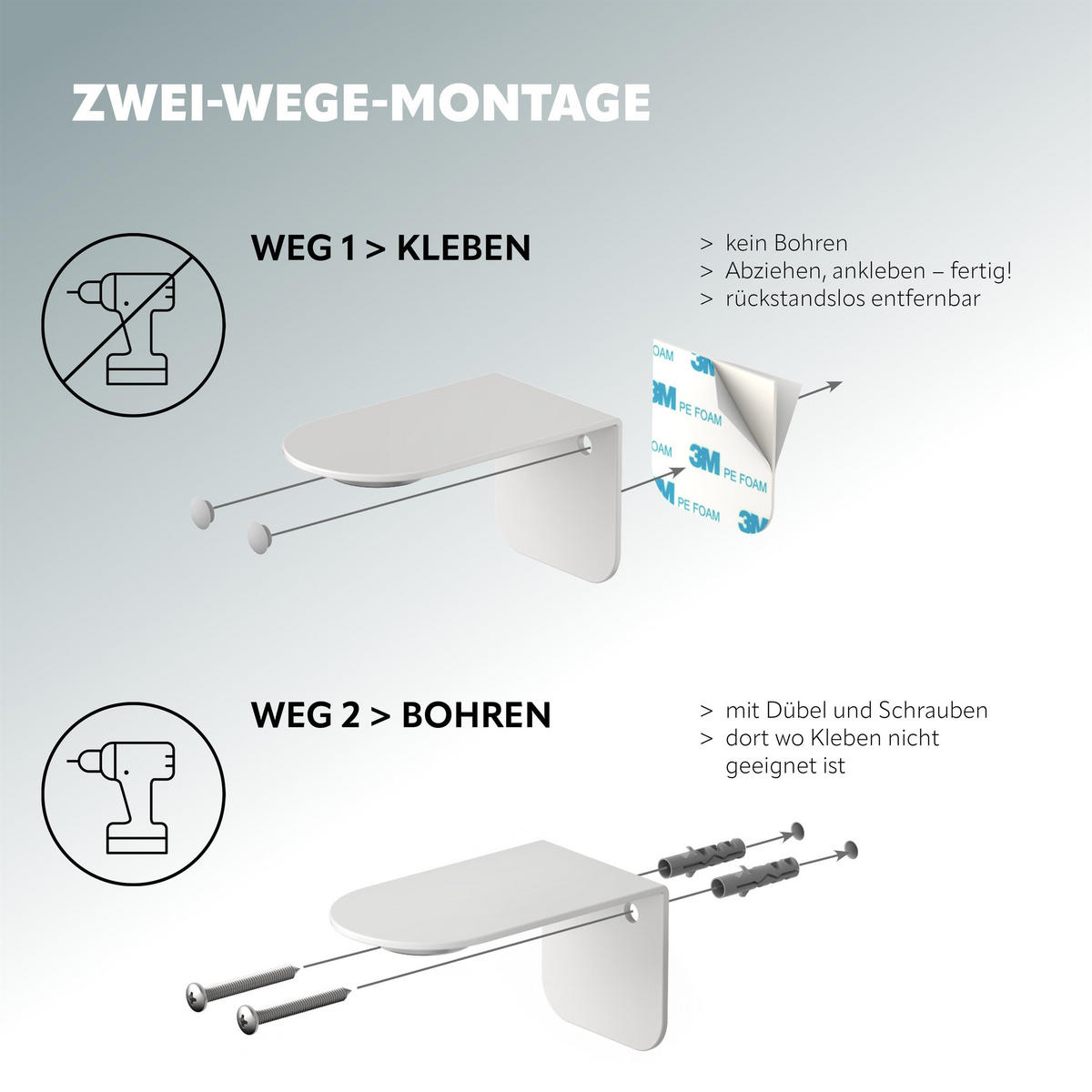 MAGNET-SEIFENHALTER PUREZZA 2er-Set weiß - Weiß, Metall (4.5/4.5/8cm) - bremermann