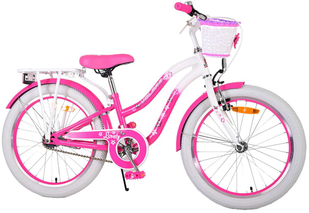 KINDERFAHRRAD Lovely - Mädchen - 20 Zoll - Rücktritt + Handbremse - Rosa - Rosa, Metall (82cm) - TPFSports