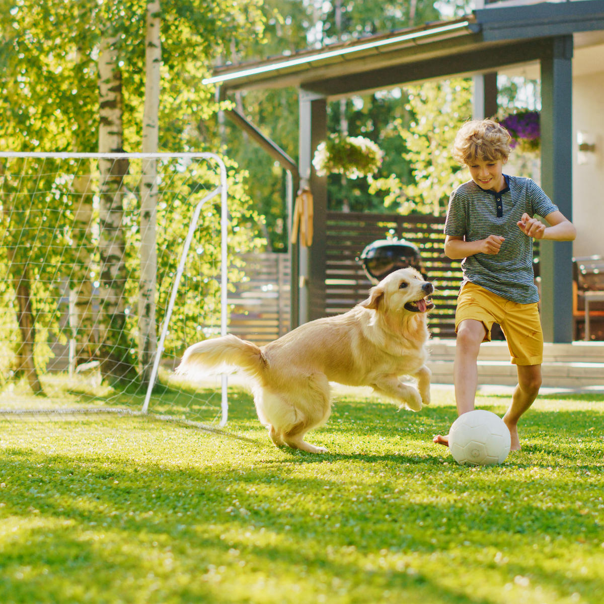FUSSBALLTOR - Weiß, Textil/Metall (217/75cm) - Relaxdays