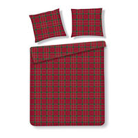 BETTWÄSCHE Flanell COSCARO, 160x200 cm, Rot, Winter Weihnachten Bettbezug, Weihnachtsdeko, Christmas, Weihnachtsmotiv - Rot, Textil (160/200cm) - home&you