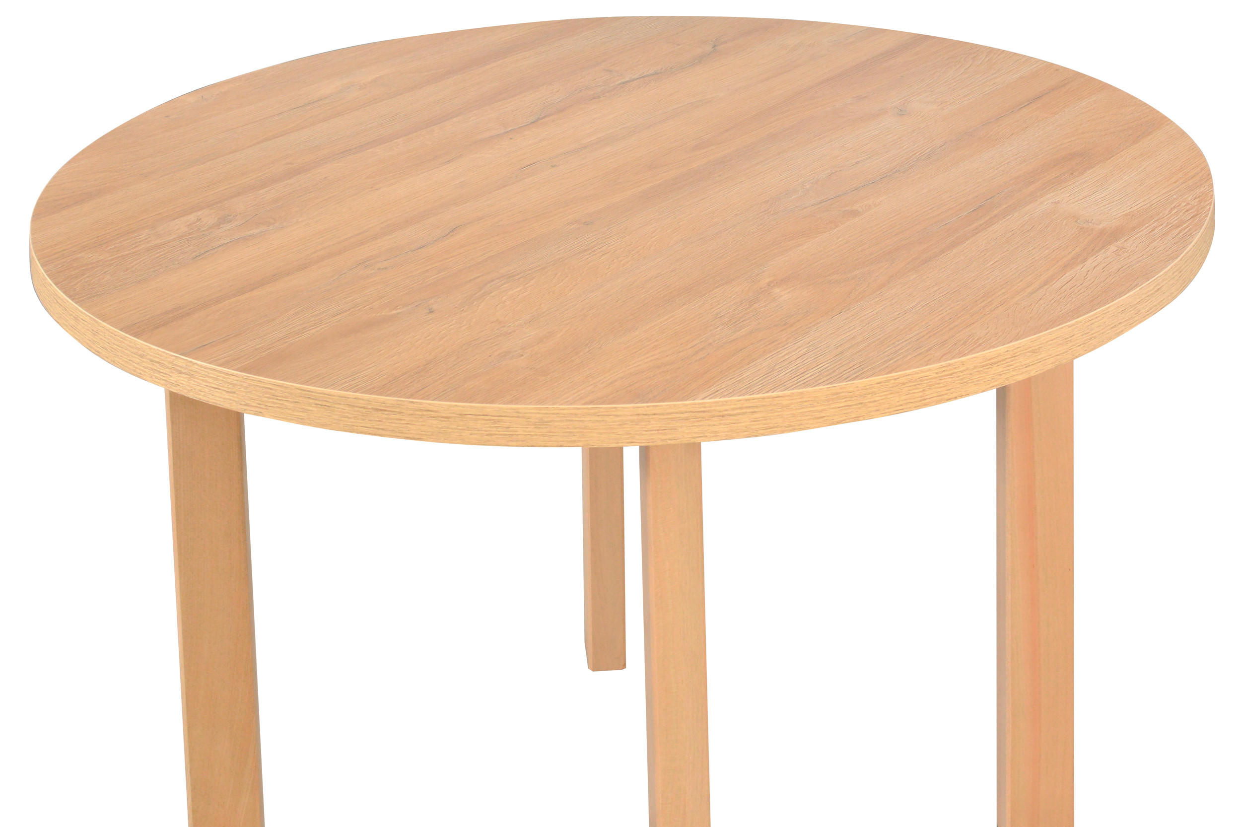 ESSTISCH Poli 2, 100 cm, grandson - Birkefarben, Holz (100/100/76cm) - Leaf Design