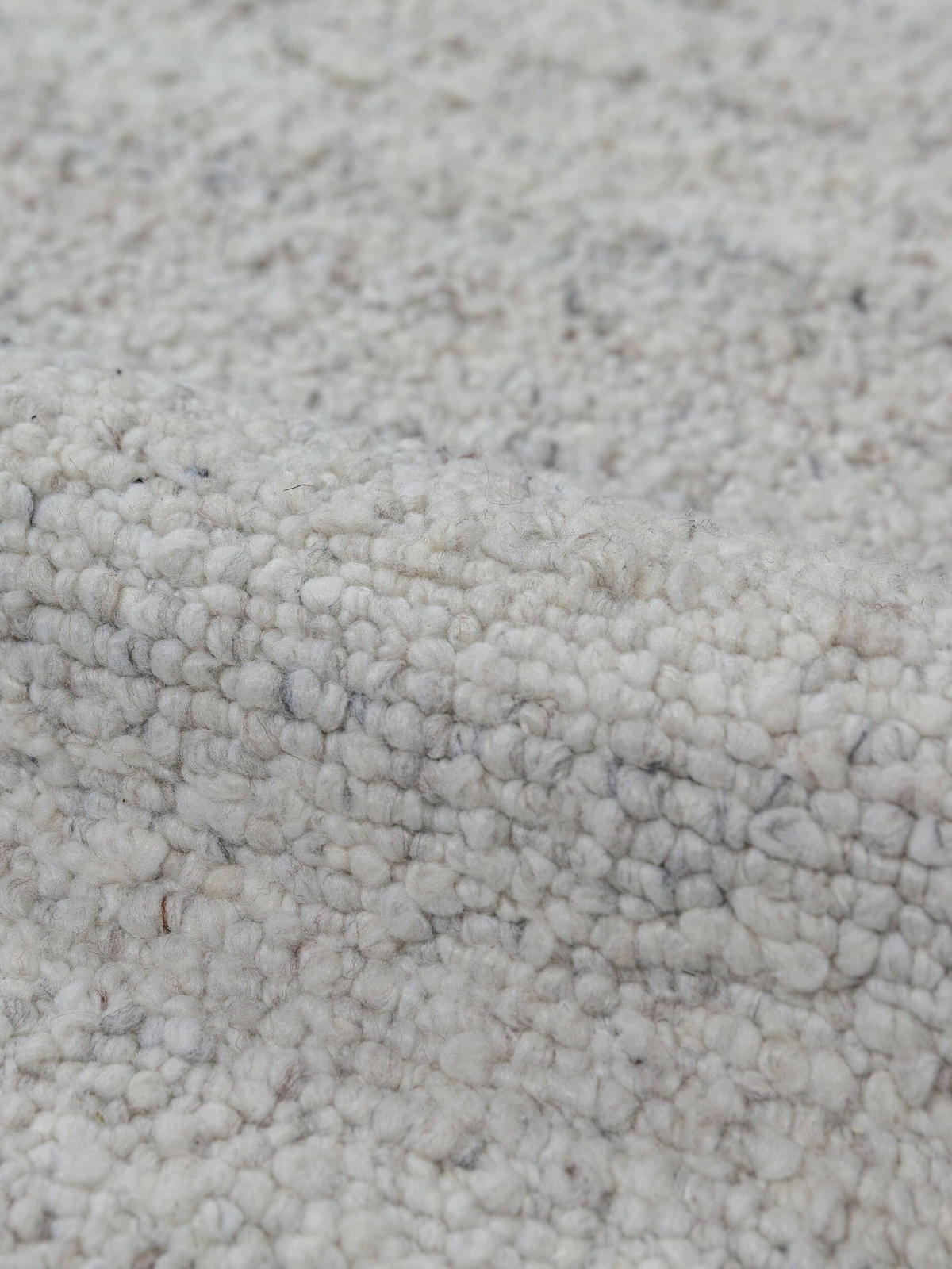 KURZFLORTEPPICH handgewebt GLAVEN, Bouclé-Struktur, Hellgrau, 160 x 230 cm - Grau, Textil (160/230cm) - KADIMA DESIGN