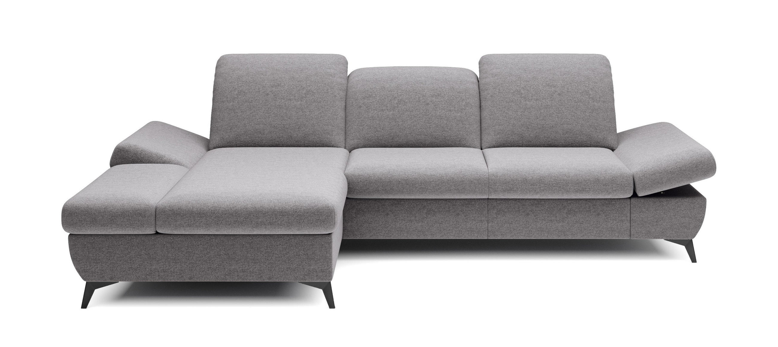 Masseno Ecksofa Hellgrau 284x166 cm