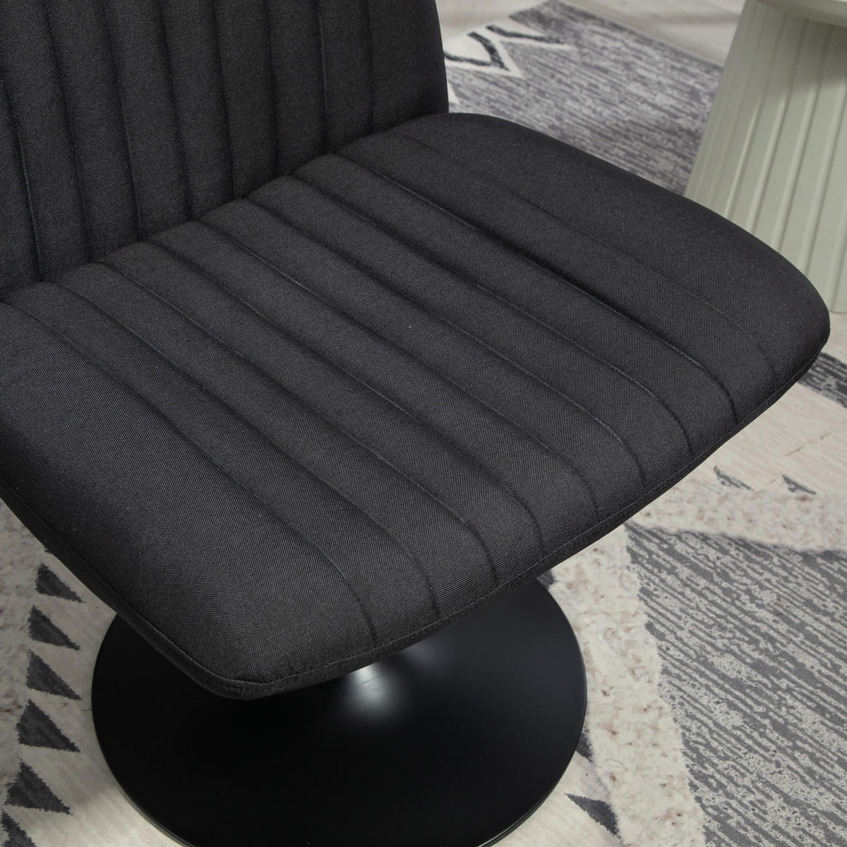 LOUNGESESSEL EMILY Schwarz - Schwarz, Textil/Metall (64/96/66cm) - SVITA