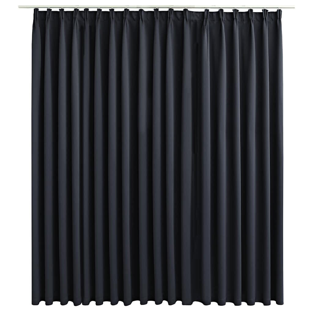 VERDUNKELUNGSVORHANG Mit Haken Schwarz 290/245 Cm - Schwarz, Textil (290/245/1cm) - vidaXL