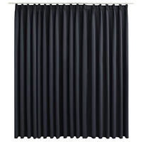 VERDUNKELUNGSVORHANG Mit Haken Schwarz 290/245 Cm - Schwarz, Textil (290/245/1cm) - vidaXL