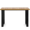 ESSTISCH CETO rechteckig Loft-Stile, eiche handwerk gold - Eichefarben/Schwarz, Holz/Metall (80/125/77cm) - KONSIMO®