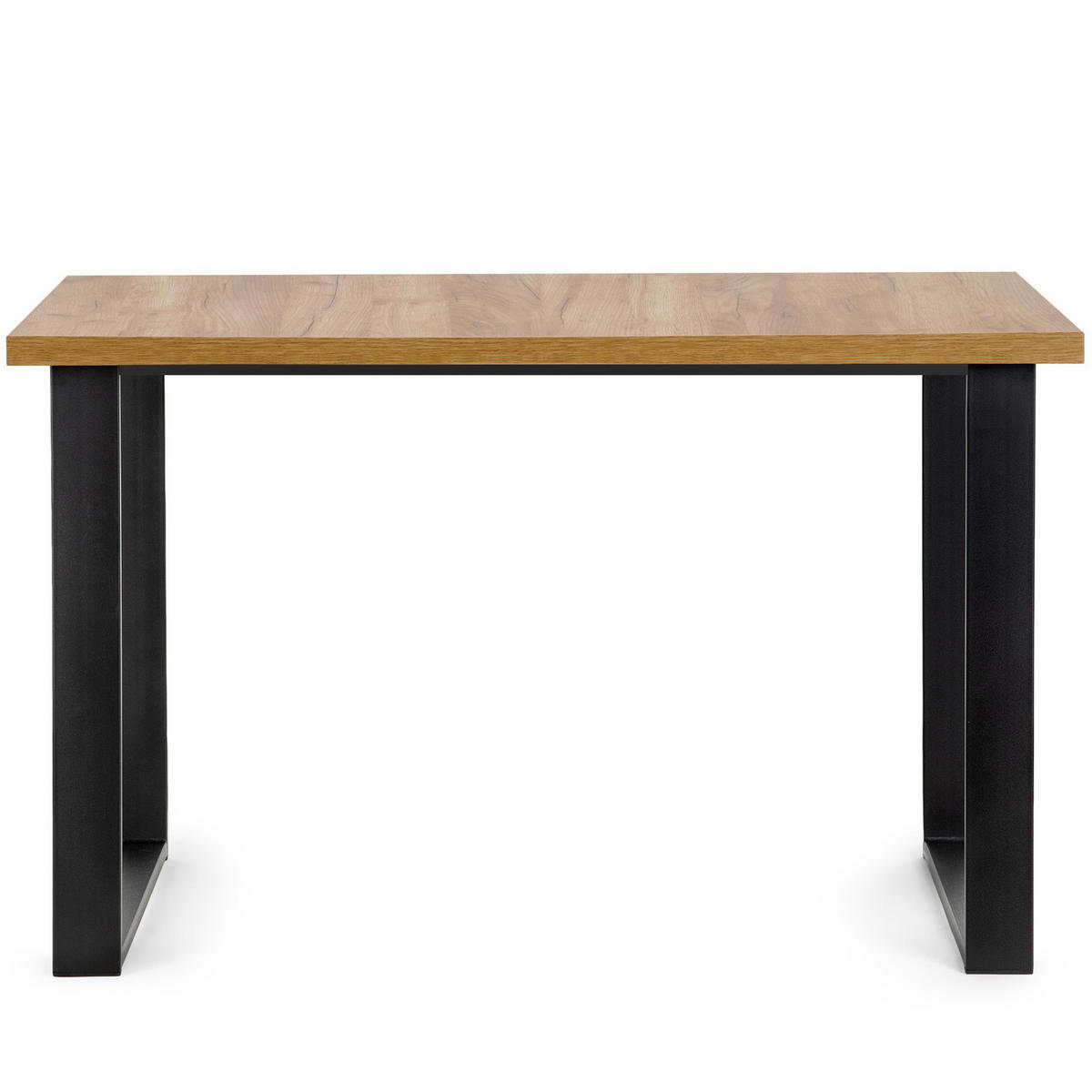 ESSTISCH CETO rechteckig Loft-Stile, eiche handwerk gold - Eichefarben/Schwarz, Holz/Metall (80/125/77cm) - KONSIMO®