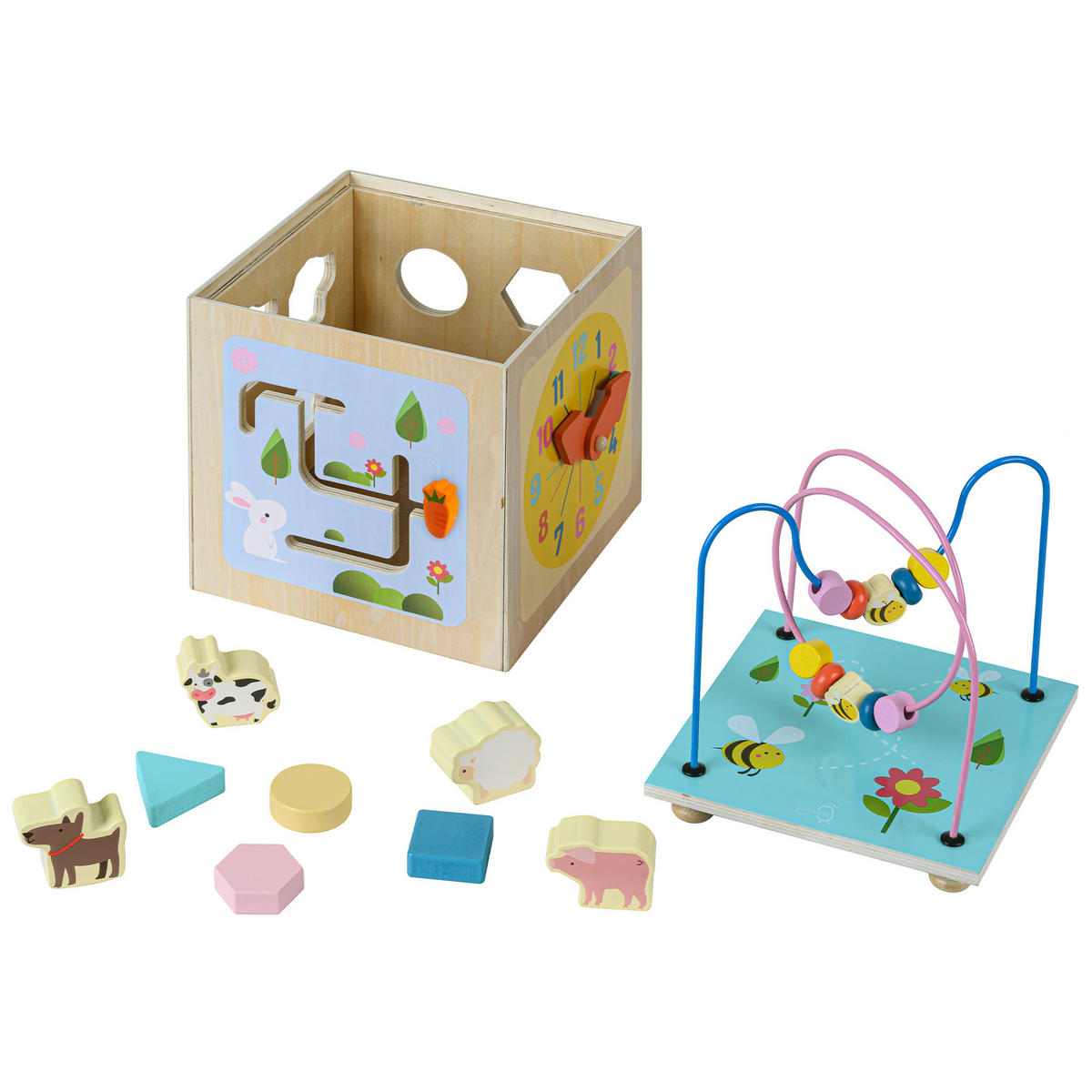 MOTORIKSPIELZEUG 4-in-1-Aktivitätsstation, Mehrfarbig, 37cm - Multicolor, Kunststoff (20/37/20cm) - Teamson Kids