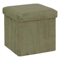 POUF aus Cord Arum 38/38/38 cm - Grün, Kunststoff (38/38/38cm) - Atmosphera Createur d´interieur