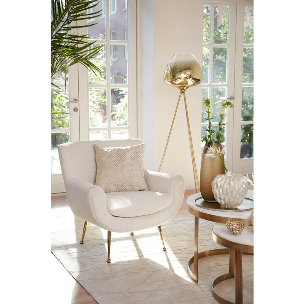 Thumbnail - Light & Living Stehleuchte, Gold, Glas, Rund, A, 42x146x42 cm, CE, Lampen & Leuchten, Innenbeleuchtung, Stehlampen, Steh...